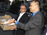 Politycy SLD w Bytomiu rozdają górnikom kołoczki i obiecują deputaty [WIDEO + ZDJĘCIA]
