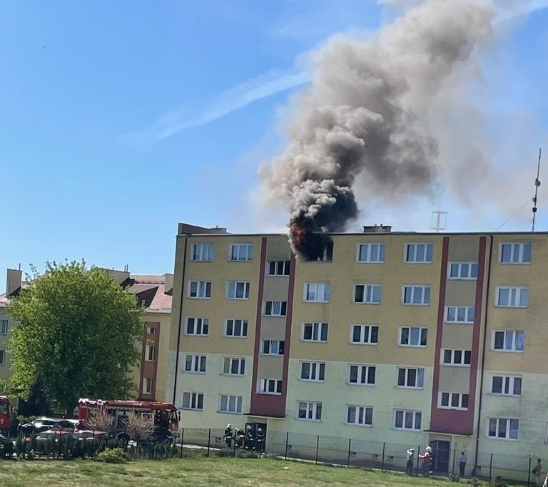 Pożar przy ul. Dworcowej w Solcu Kujawskim na czwartym...