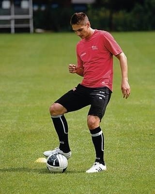 Dawid Krieger na wczorajszych zajęciach Cracovii Fot. Michał Klag