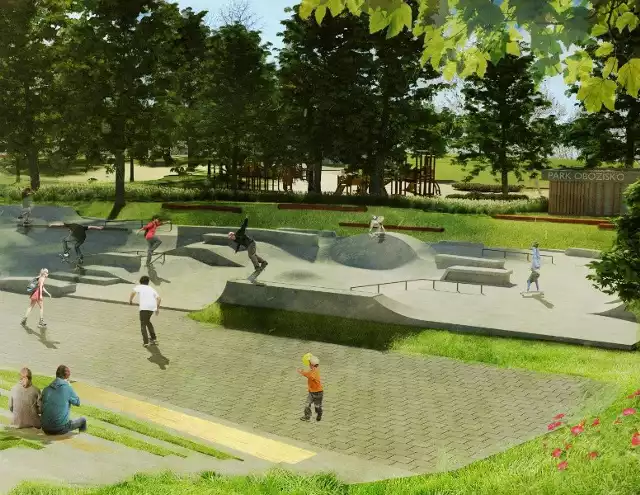 W parku na Obozisku ma być wybudowany między innymi skate park, ale będą też place zabaw i nowe, oświetlone alejki.