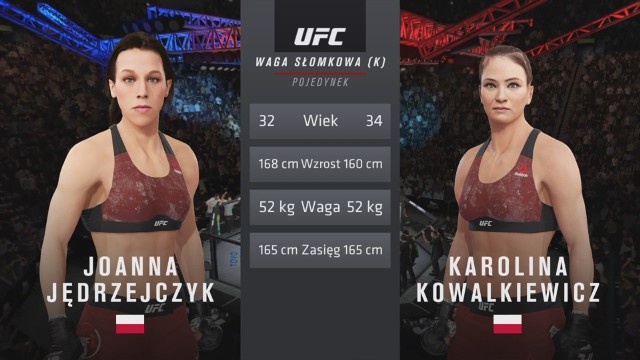 Polskie starcie w UFC 4! Joanna Jędrzejczyk kontra Karolina Kowalkiewicz. Kto wygrał?