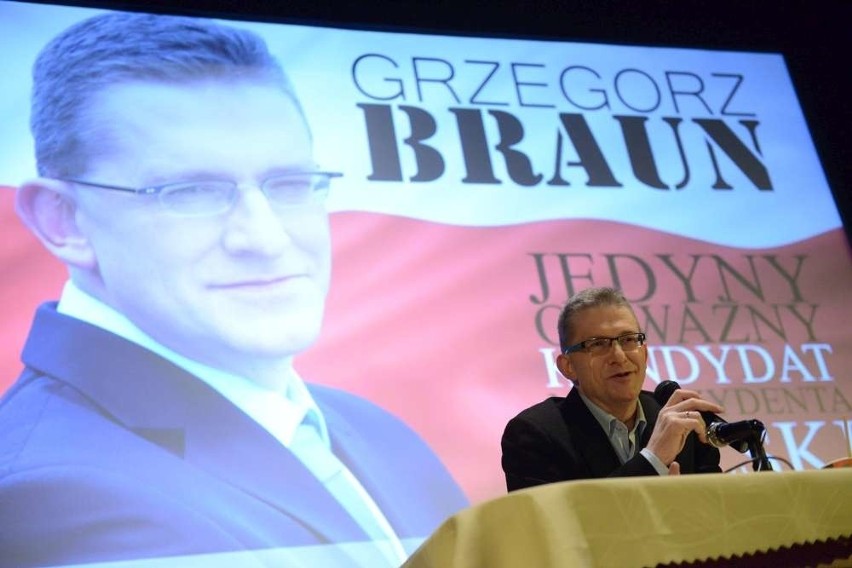Grzegorz Braun w Poznaniu spotkał się z wyborcami
