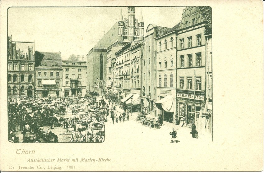 Rynek Staromiejski, wyd. Dr. Trenkler Co., Lipsk, przed 1904...