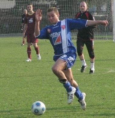 Sebastian Falęta strzelił jedyną bramkę w meczu sparingowym dla Narwi.