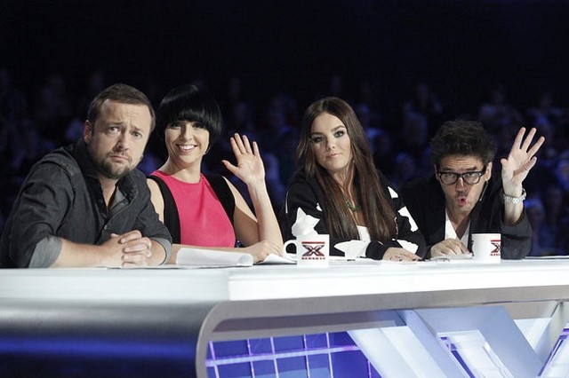 Jury "X-Factora": Czesław Mozil, Tatiana Okupnik, Ewa Farna i Kuba Wojewódzki (fot. AplusC)