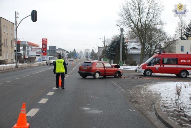 Wypadek w Czersku.