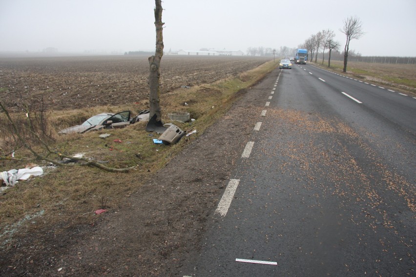 Wypadek na drodze krajowej nr K57 w Dzierżonowie. Jedna osoba  szpitalu