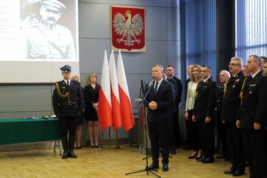 Strażacy z Myślenic na odświętnej zbiórce [ZDJĘCIA]