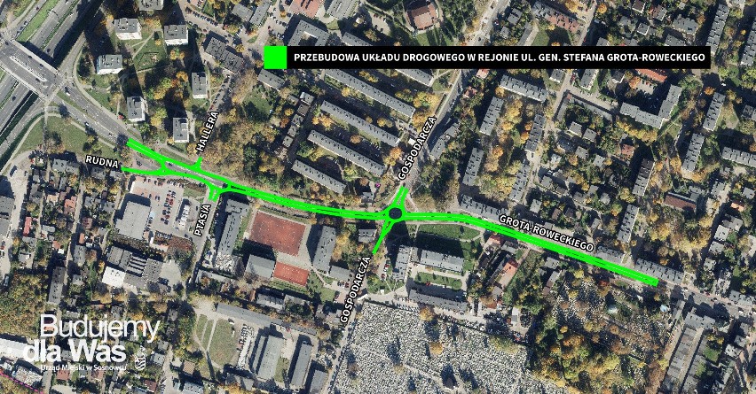 Utrudnienia na Grota Roweckiego w Sosnowcu. Mapa objazdów. Sprawdź