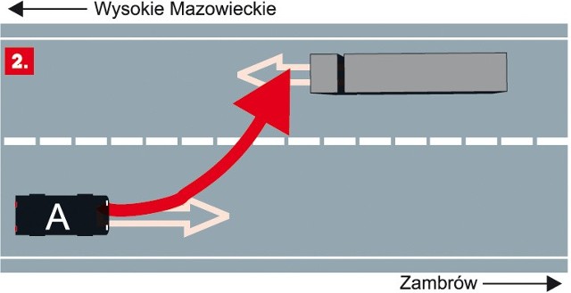 Wypadek pod Zambrowem. Opel wpadł w poślizg na oblodzonej jezdni