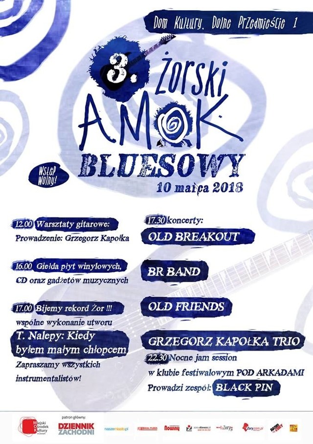 III Żorski a-MOK Bluesowy odbędzie się 10 marca 2018