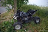 Wypadek w Zemsku: Quad uderzył w drzewo. Kierowcę zabrał helikopter LPR [ZDJĘCIA]