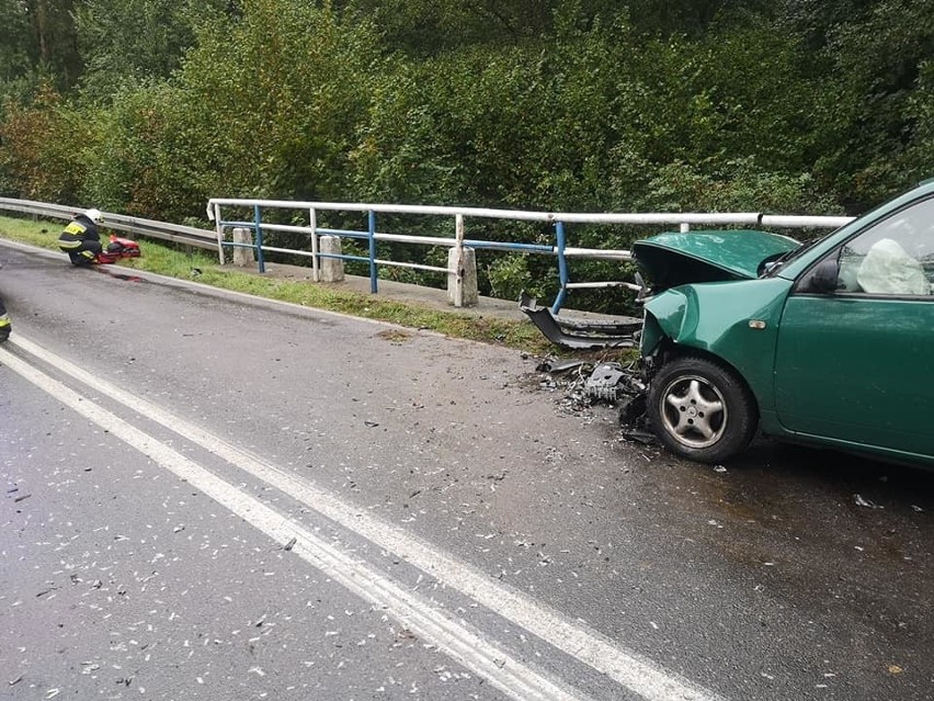 Wypadek na DK 162 koło Sławoborza
