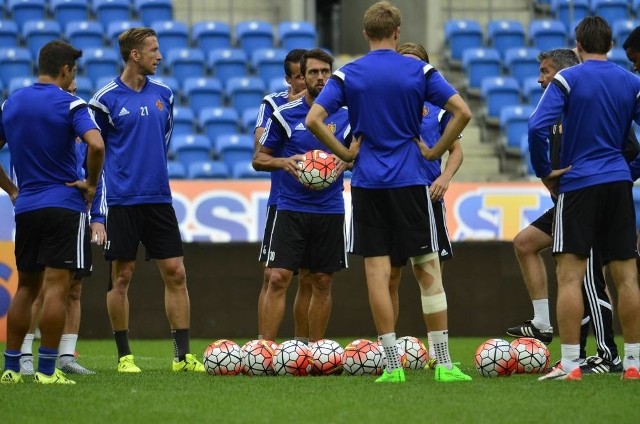 Trening FC Basel przed meczem z Lechem