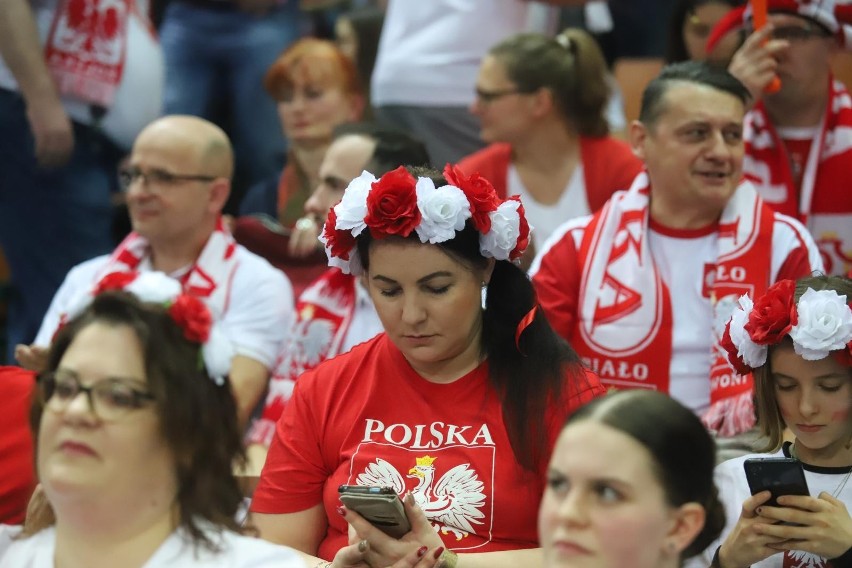 Mecz Polska - Słowenia oglądał w Spodku komplet widzów...