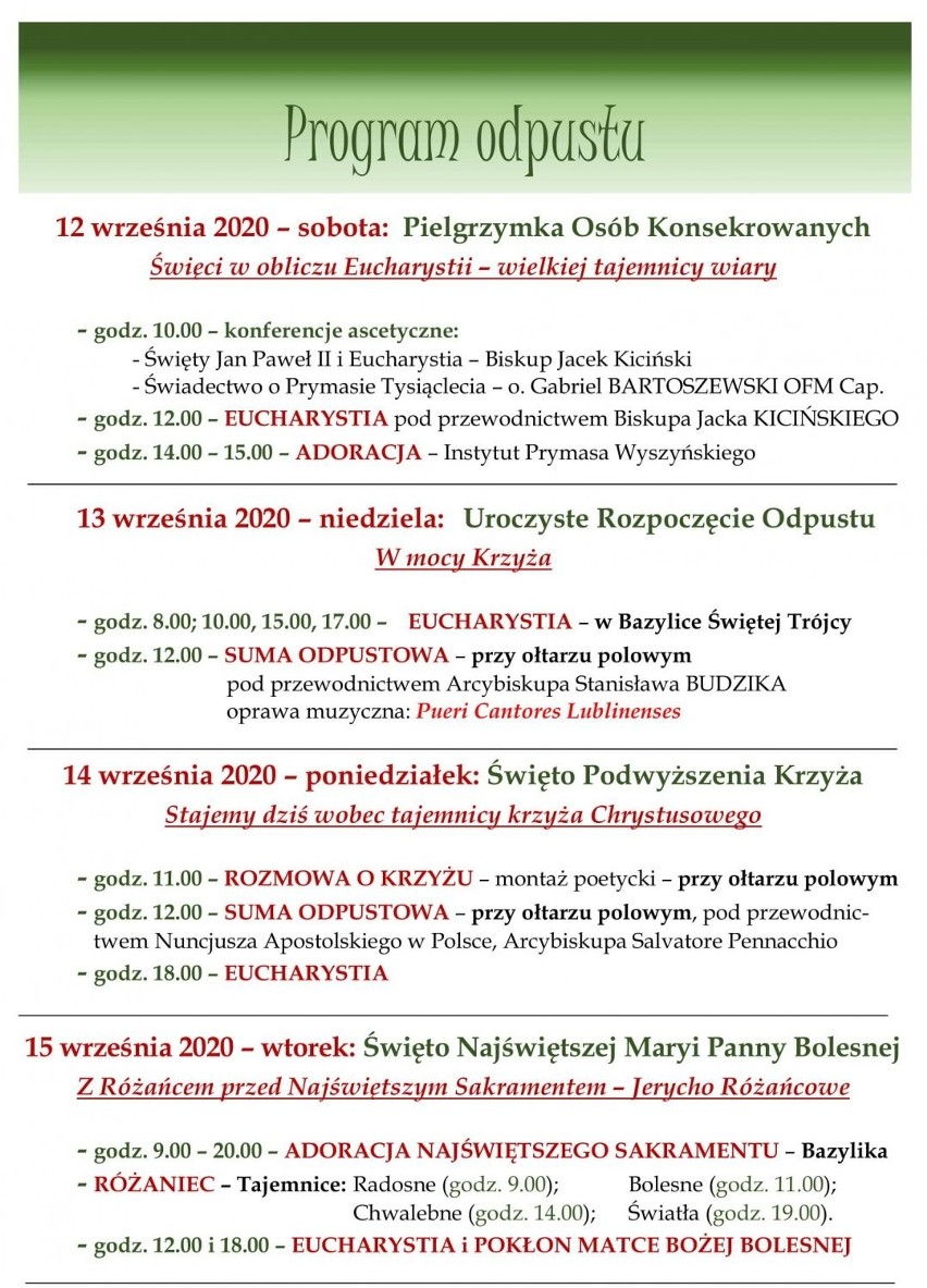 W niedzielę zaczynają się wielkie uroczystości odpustowe na Świętym Krzyżu. W poniedziałek mszę odprawi nuncjusz apostolski [ZDJĘCIA]