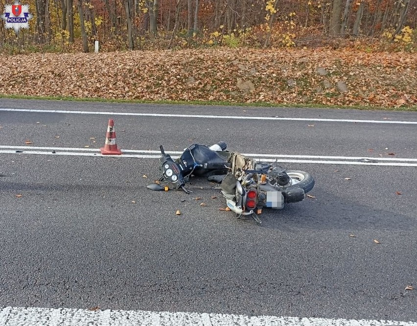 Wypadek w miejscowości Krasne (powiat zamojski). Kierująca skuterem 52-latka trafiła do szpitala