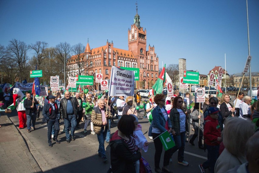 W Słupsku wielokrotnie protestowali mieszkańcy Gminy Słupsk.