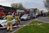 Po karambolu na Alei Solidarności w Kielcach. Są zarzuty i areszt dla kierowcy ciężarówki