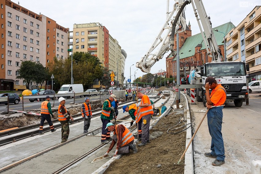 Wyszyńskiego w Szczecinie. Zdjęcia zrobione w piątek,...