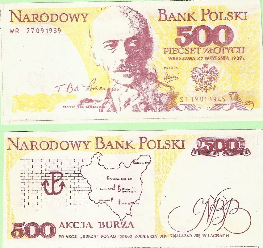 Banknoty podziemnej "Solidarności". Powstawały w konspiracyjnych drukarniach w całej Polsce