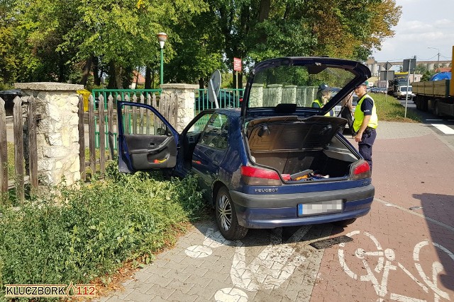 Kolizja na ul. Wołczyńskiej w Kluczborku.