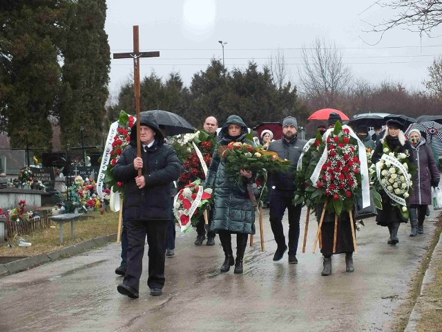 Podczas pogrzebu Ryszarda Żelazko, na starachowickim cmentarzu komunalnym, przy ulicy Polnej.