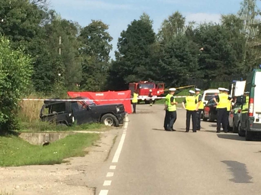 Wypadek w Łęce koło Nowego Sącza