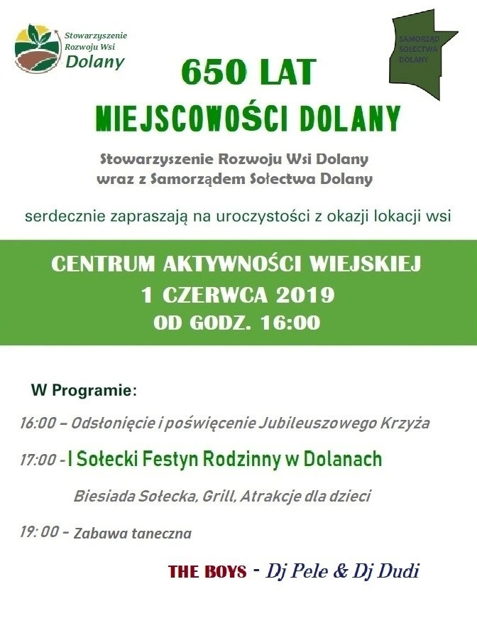 Dolany. W sobotę będą świętować 650-lecie lokacji 