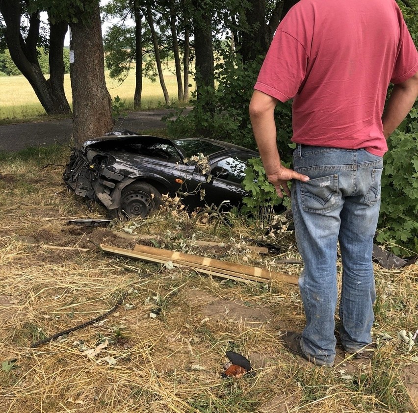 Zderzezenie pojazdów na drodze Chociwel - Ińsko.