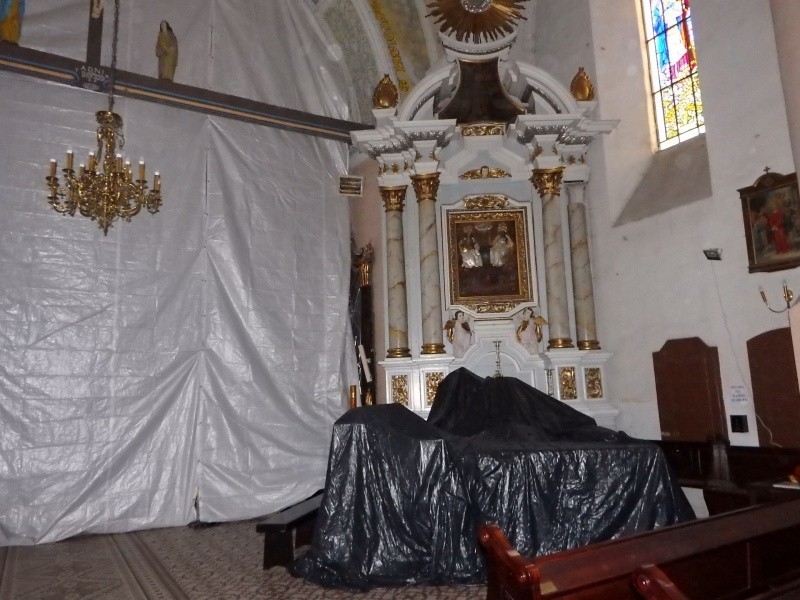 Trwa remont prezbiterium kościoła św. Stanisława Biskupa i Męczennika w Rzgowie 