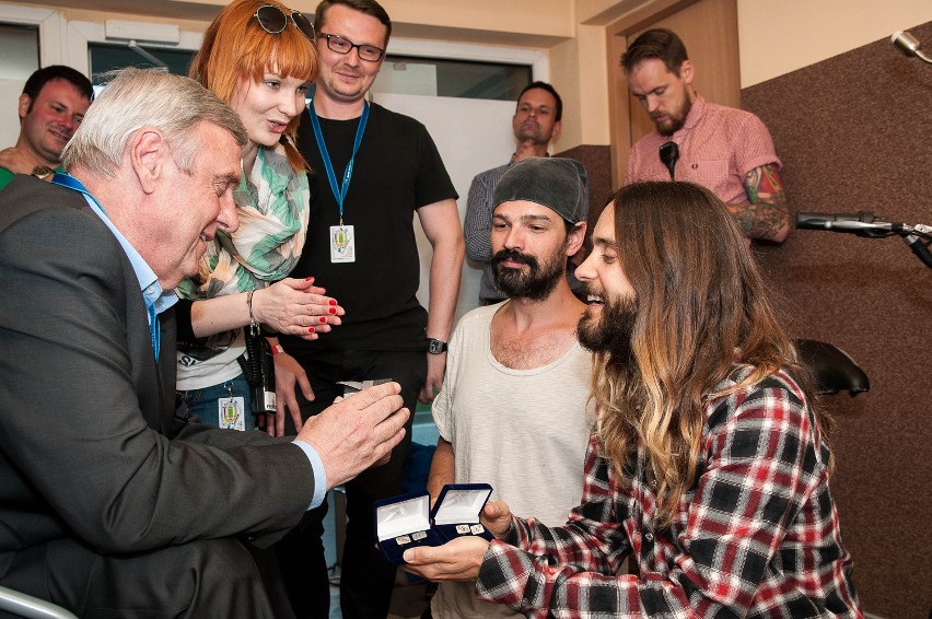 30 Seconds to Mars w Rybniku: Prezydent Fudali spotkał się z zespołem [ZDJĘCIA]