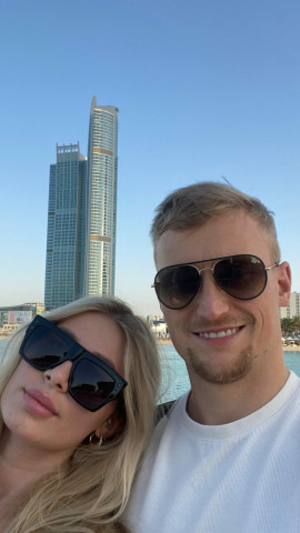 Bartłomiej Pawłowski (Widzew) na wakacjach w Zjednoczonych Emiratach Arabskich