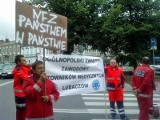 Głośny protest pod siedzibą NFZ w Rzeszowie (zdjęcia i film)