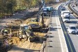 Trwają prace przy zjeździe z zakopianki na autostradę A4 [GALERIA]