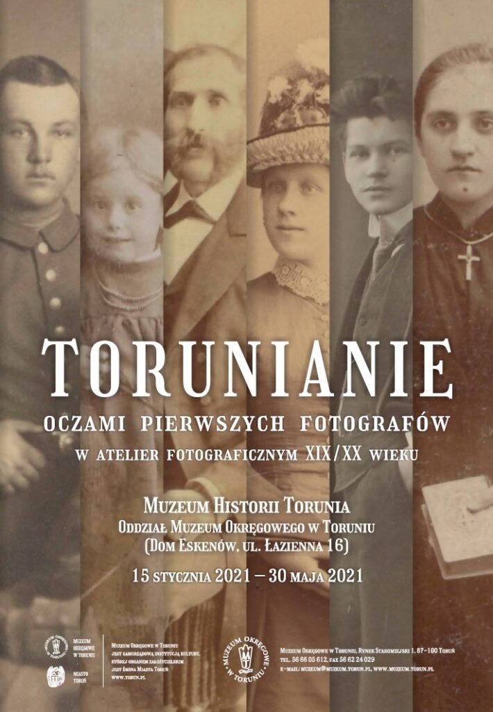 Plakat wystawy "Torunianie oczami pierwszych fotografów"