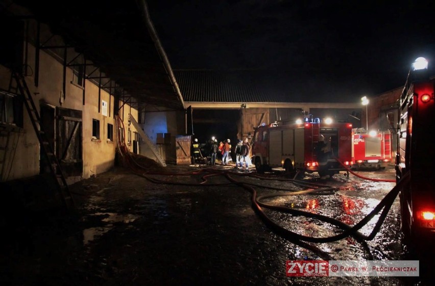Pożar w Grębowie: Płonęły budynki gospodarskie