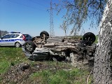 Wypadek pomiędzy Świerczowem a Dąbrową Namysłowską. Po rannego 21-latka przyleciał śmigłowiec LPR