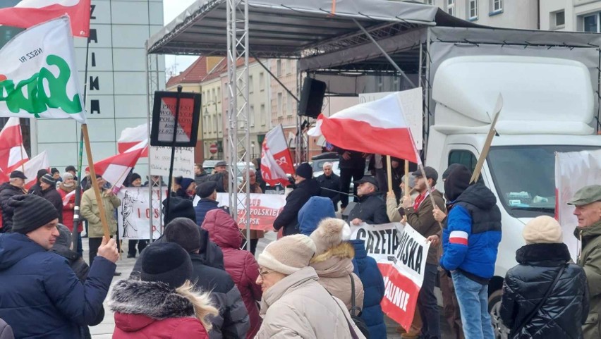 Protest Wolnych Polaków w Koszalinie.