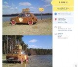 "Maluch prawdziwy gladiator" - niezwykły Fiat 126p z drewnem w kokpicie (ZDJĘCIA)