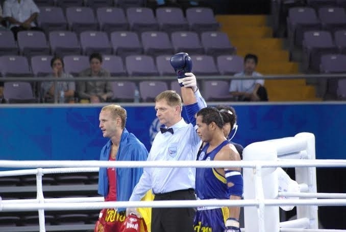Bogdan Rybka podczas zawodów SportAccord w Pekinie