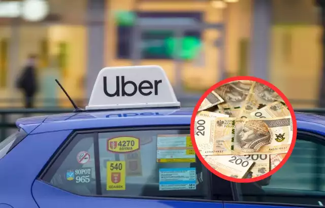 Kierowca Ubera zarabia około 32 zł brutto na godzinę.