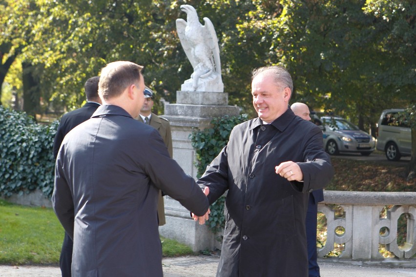 Prezydent Andrzej Duda i prezydent Słowacji Andrej Kiska w...