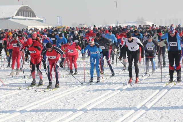 Bieg Podhalański co roku cieszy sie wielkim zainteresowaniem narciarzy. Na zdjęciu start imprezy w 2011 roku.
