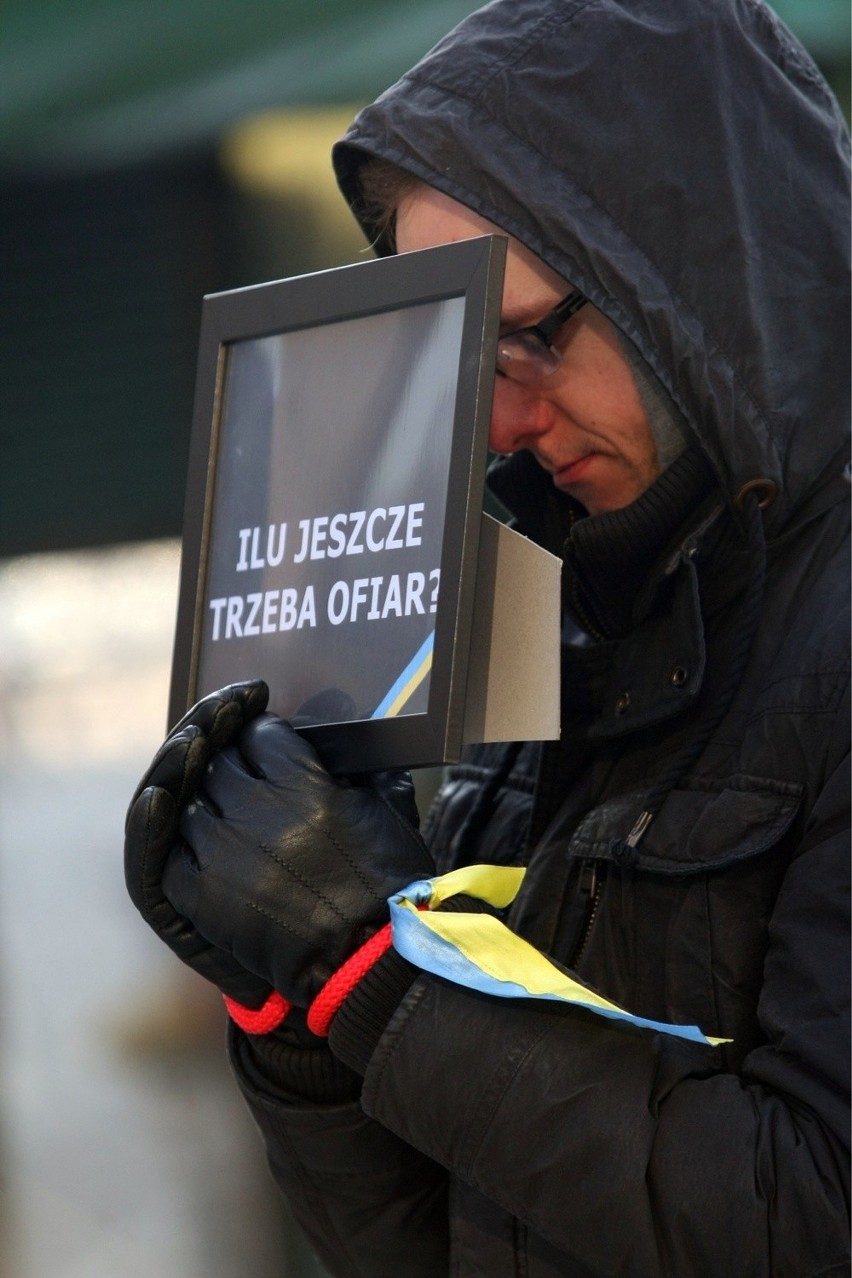 Akcja wsparcia dla protestujących na Ukrainie