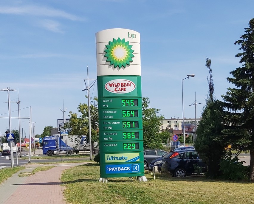 Ceny paliw na stacji BP przy al. Jana Pawła II w...