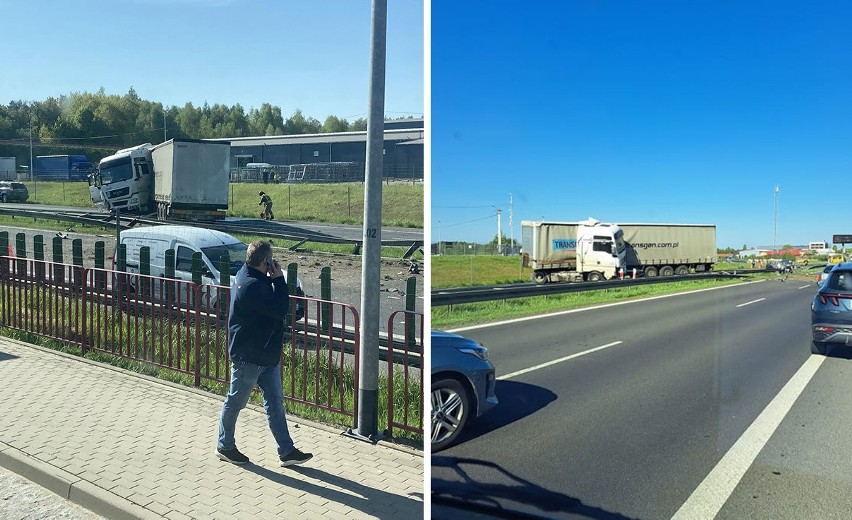 Wypadek tira na DK 8. Droga w kierunku Białegostoku od Warszawy była nieprzejezdna