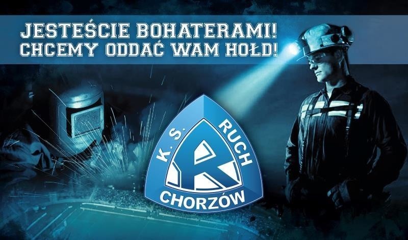 Ruch Chorzów wspiera górników.