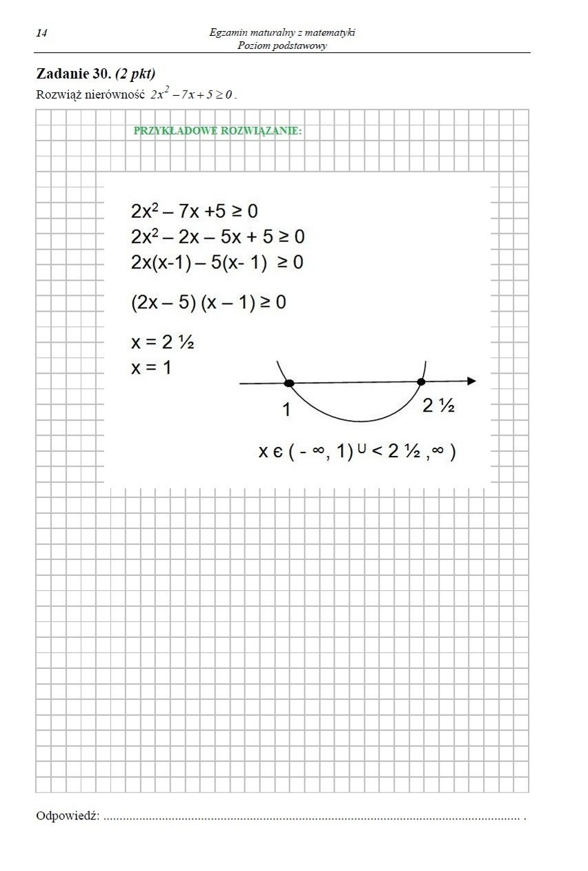 MATURA 2013 z CKE. Matematyka - poziom podstawowy [ARKUSZE, ODPOWIEDZI]