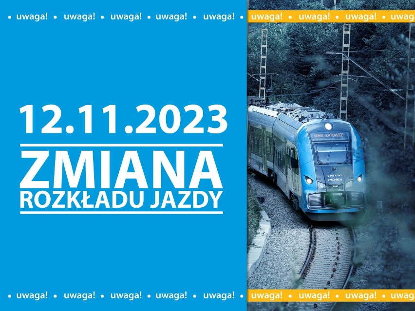 Od 12 listopada obowiązuje nowy rozkład jazdy Kolei Śląskich